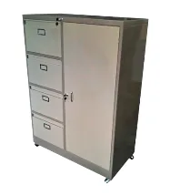 ARCHIVO METÁLICO DE 4 GAVETAS CON PUERTA LATERAL