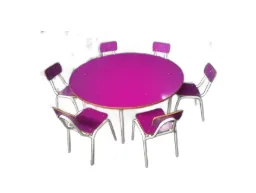 JUEGO REDONDO UNA SOLO PIEZA (INCLUYE 6 SILLAS)