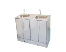 MUEBLE INOXIDABLE CON 2 FREGADEROS