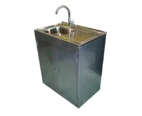 MUEBLE DE ACERO INOXIDABLE CON LAVAMANOS