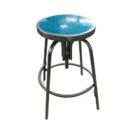 BANCO DE ACERO INOXIDABLE CIRCULAR CON SISTEMA AJUSTABLE CON TORNILLO SIN FIN