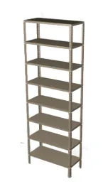 ESTANTE INOXIDABLE DE 8 ENTREPAÑOS 2.40X30X91