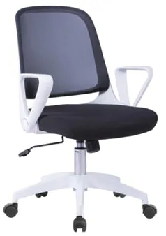 SILLA SECRETARIAL TINI WHITE BLUE CON BRAZOS REGULABLES