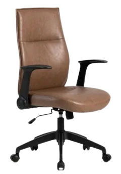 SILLA EJECUTIVA PREMIUM DE CUERINA CAFÉ