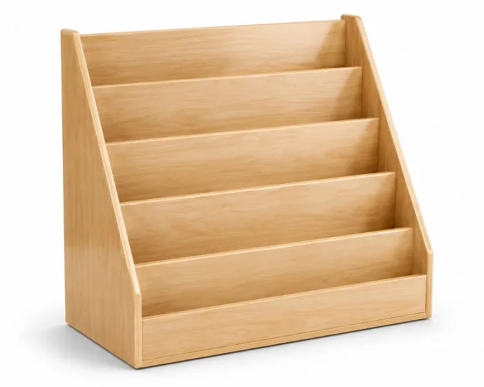 EXHIBIDOR DE LIBROS DE MADERA